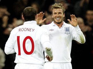 Wayne Rooney and David Beckham